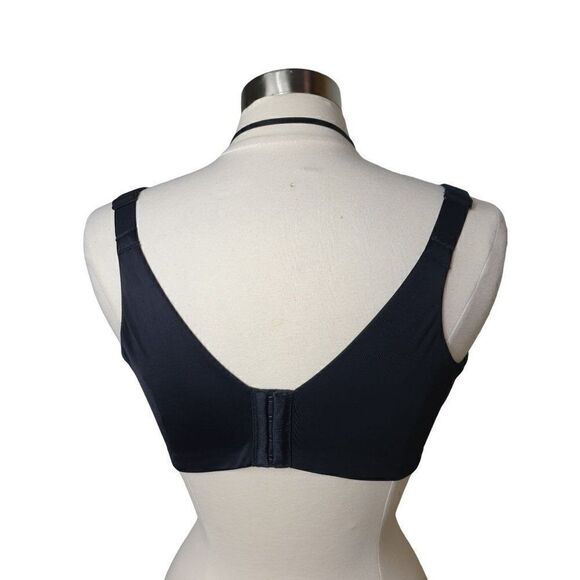 Women's 42DDD Bra Plus Size Unlined Black Silky Thick Straps Underwire 42F - Picture 3 of 8